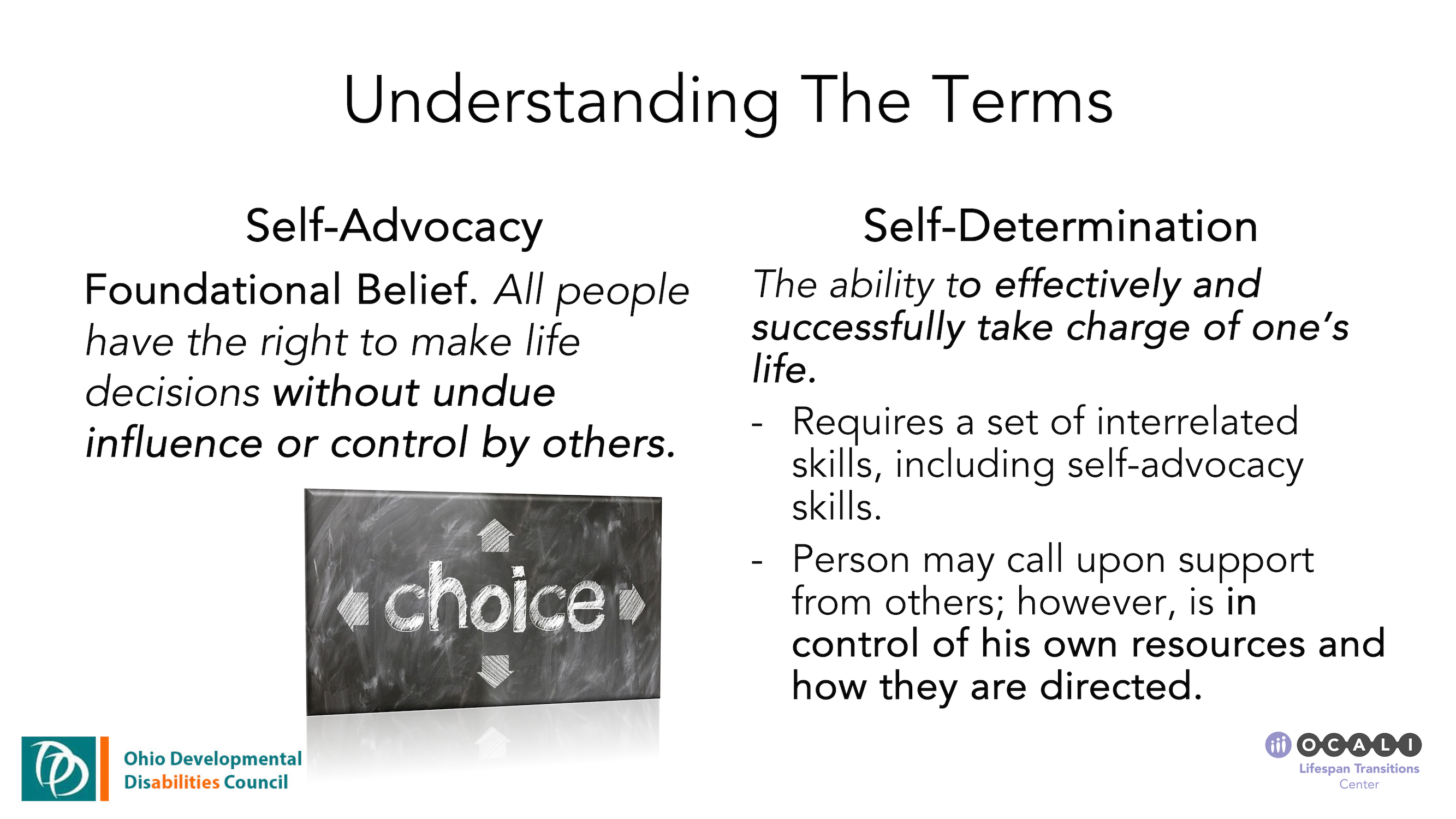 OCALI Self Advocacy And Self Determination Evidence Based Practices